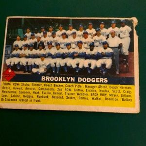 Topps- Team photo-1955 Brooklyn Dodgers, All Star Team, championship series .